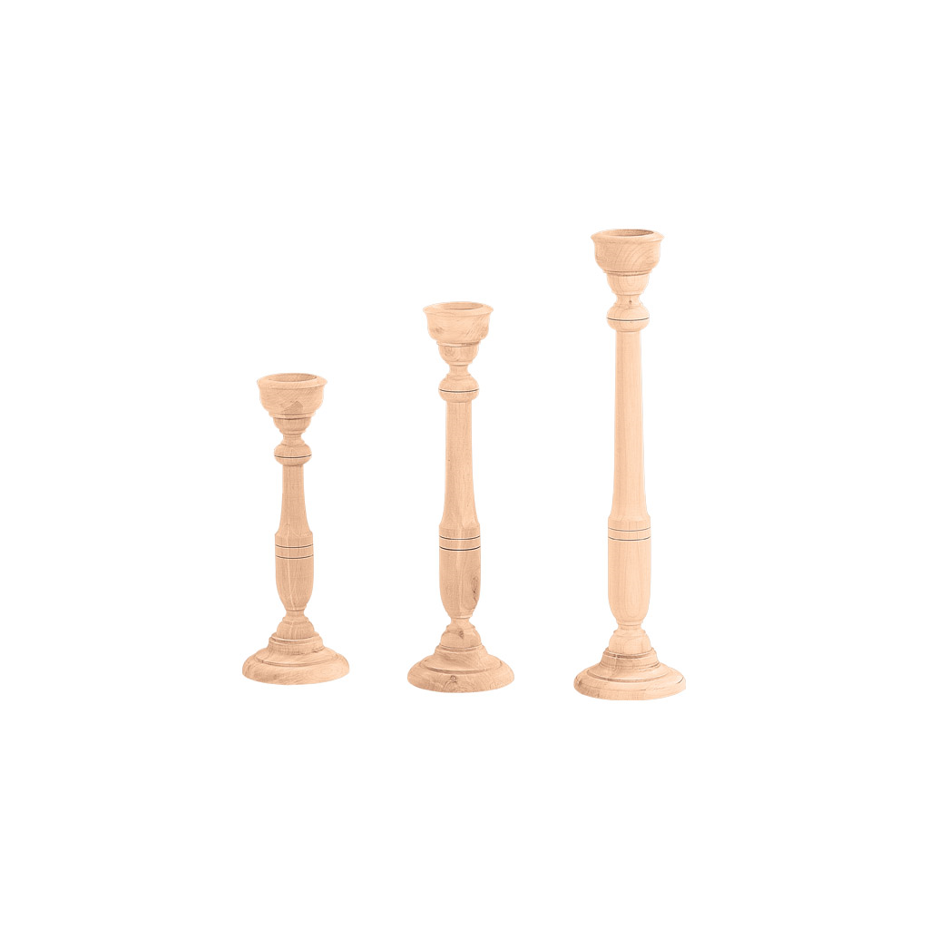 Ahþap Mumluklar | Ahþap Ham Cilasýz Mumluklar